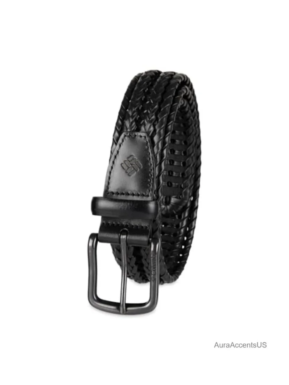 Men's Braided Belt Fully Adjustable Lace Design Leather Polyester
